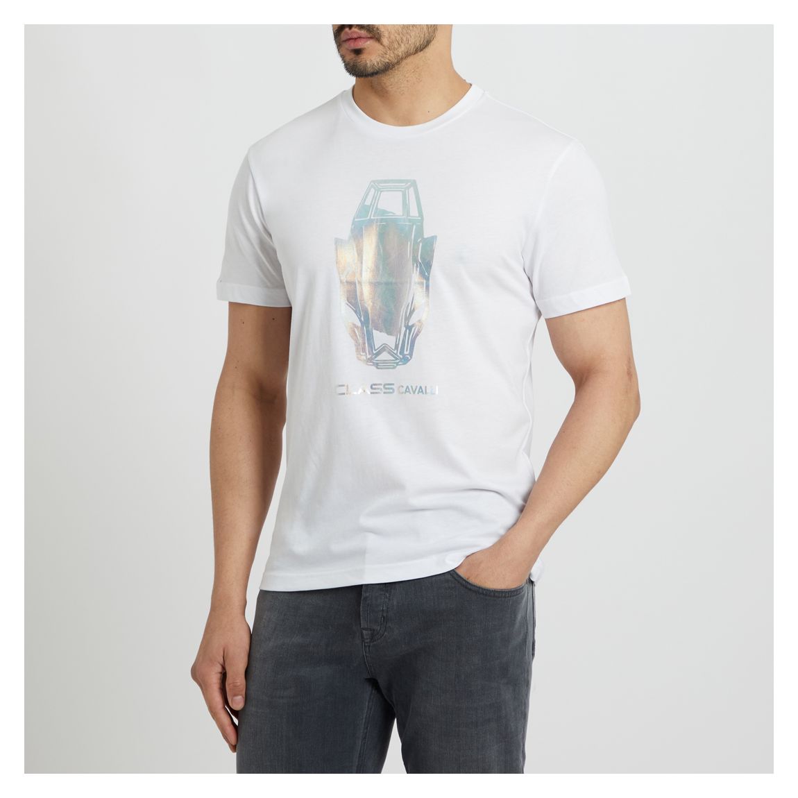 White Graphic Logo Cotton T-Shirt main product photo