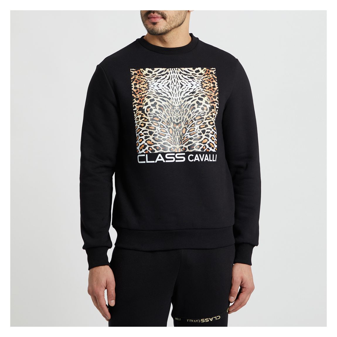 Black Chest Logo Cotton Sweatshirt main product photo