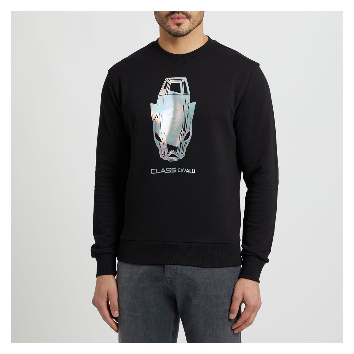 Black Graphic Logo Cotton Sweatshirt main product photo