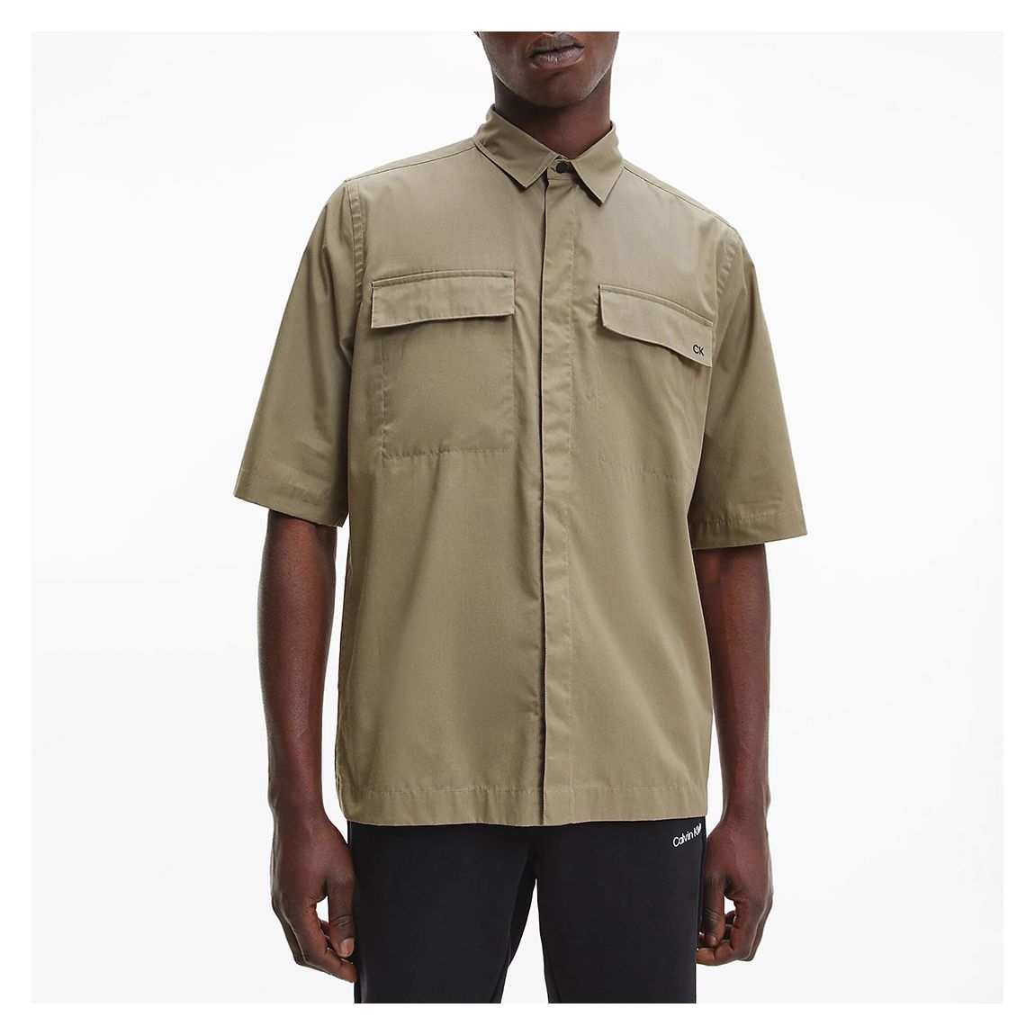 Khaki Utility Style Short Sleeve Shirt main product photo