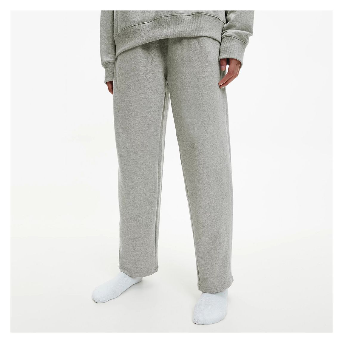 Grey Wide Leg Cotton Blend Pyjama Bottoms main product photo
