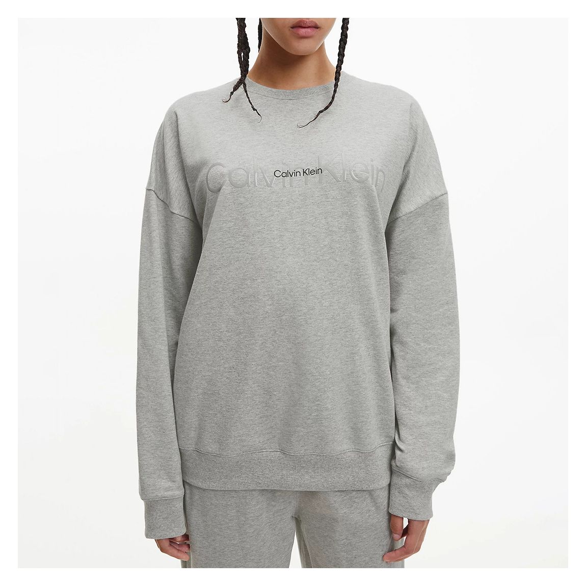 Grey Logo Cotton Blend Sweatshirt main product photo