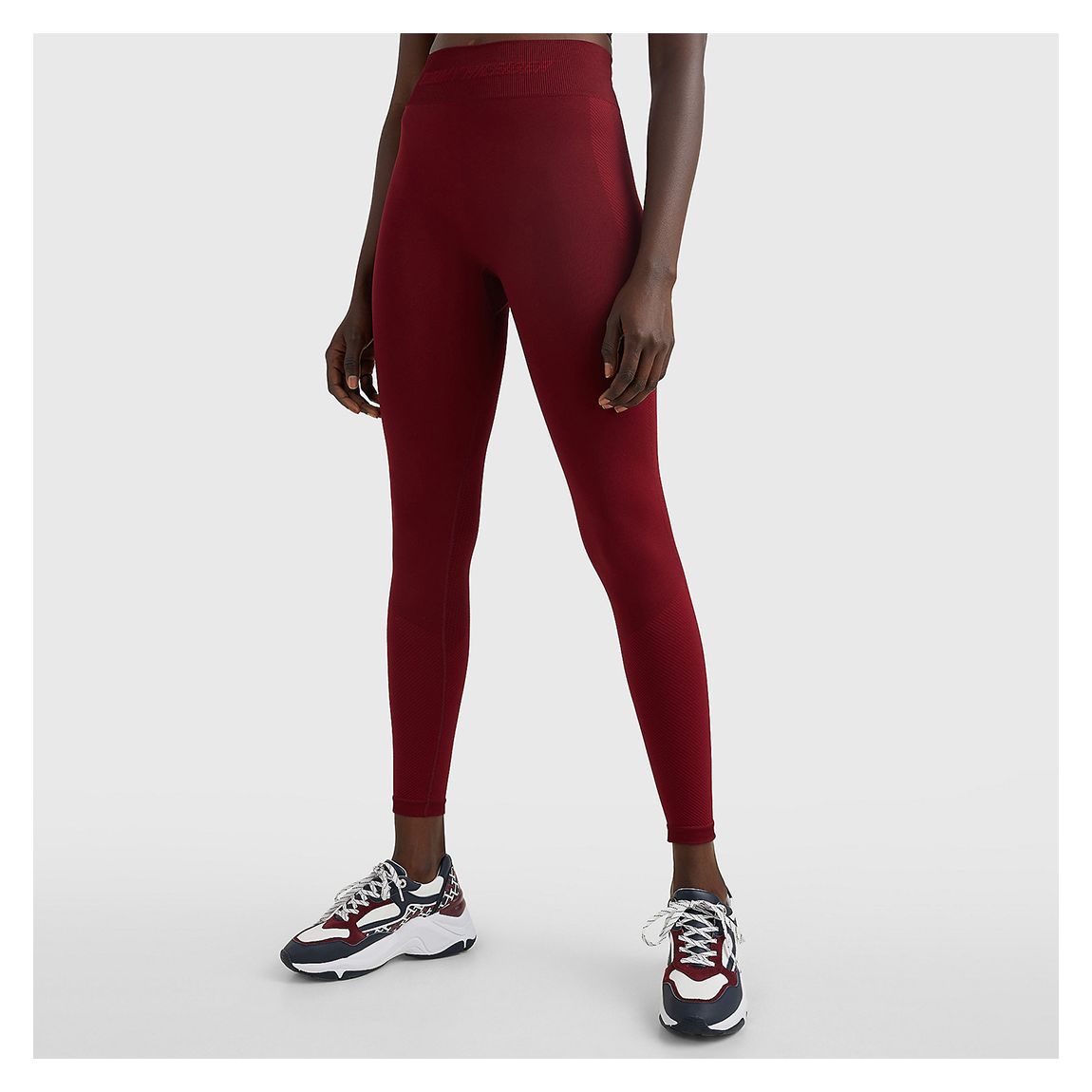 Red High Waisted Seamless Leggings main product photo