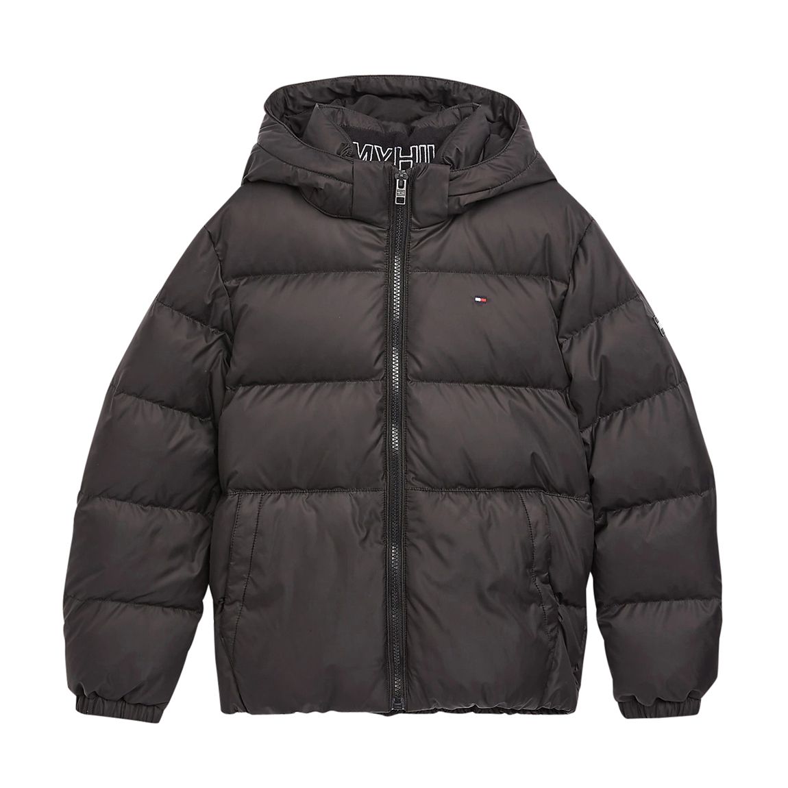 Younger Boy's Black Puffer Jacket main product photo