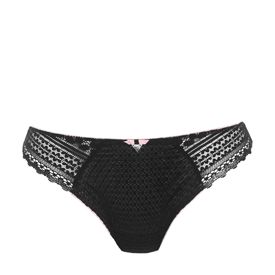 Black Daisy Lace Thong main product photo