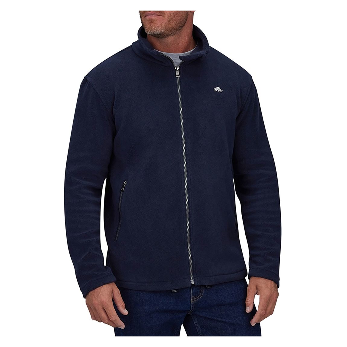 Navy Zip Through Fleece main product photo