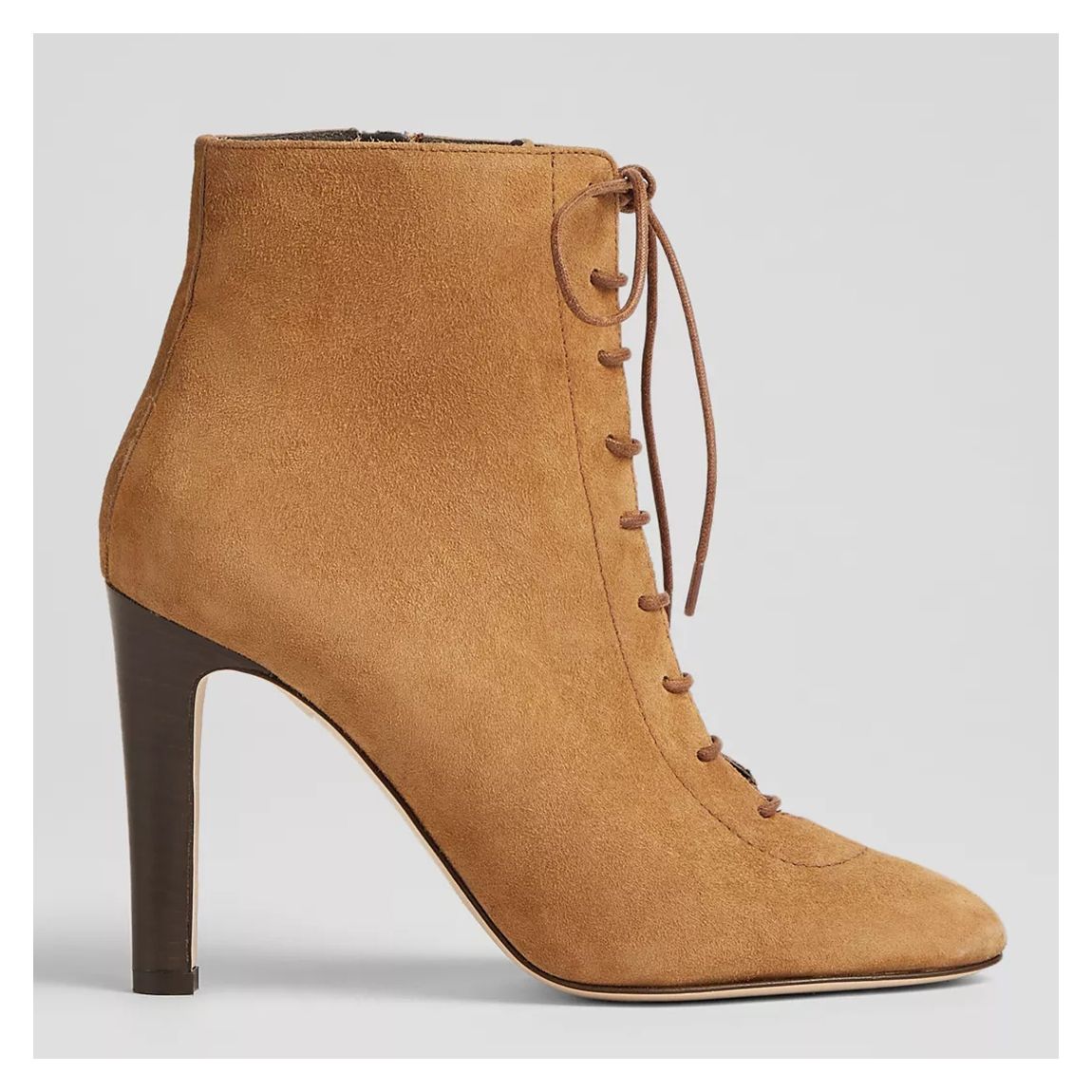Tan Lydia Suede Lace Up Ankle Boots main product photo