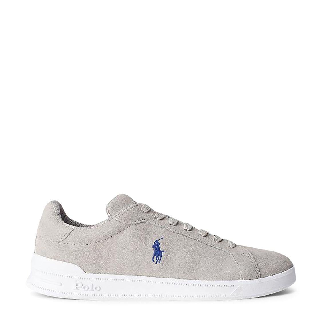 Soft Grey Lace Up Suede Trainers main product photo