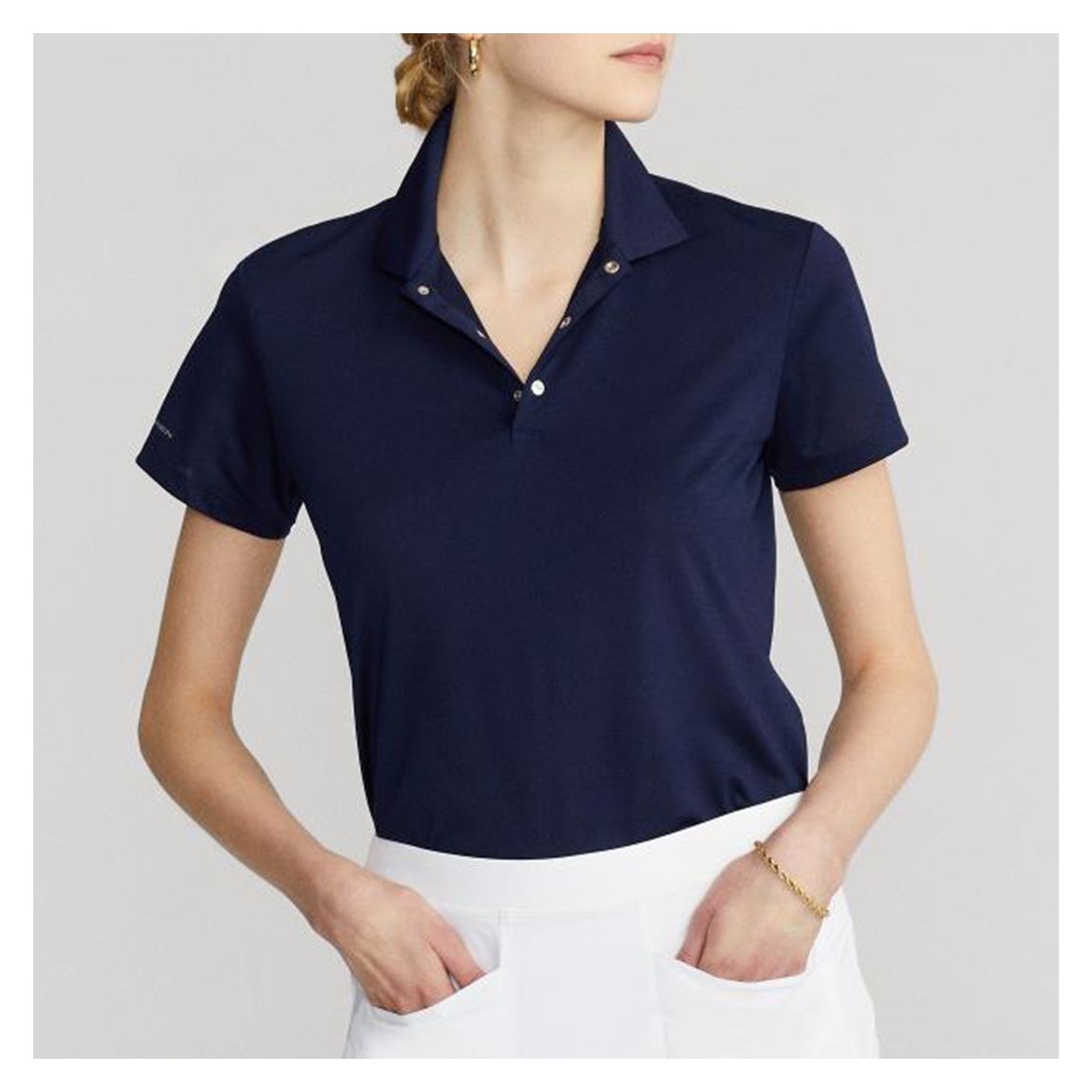 Navy Pique Stretch Polo Shirt main product photo