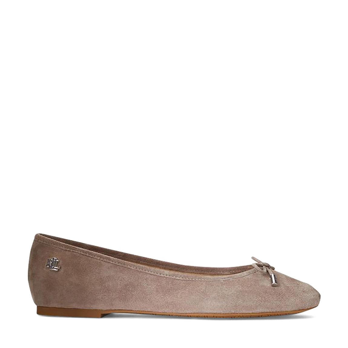 Truffle Bow Suede Ballet Pumps main product photo