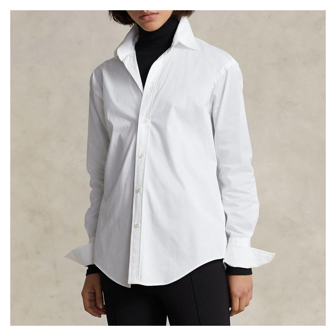 White Long Sleeve Cotton Shirt main product photo