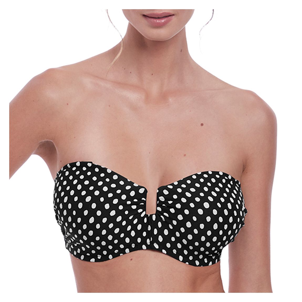 Black & White Santa Monica Uw Bandeau Bikini Top main product photo