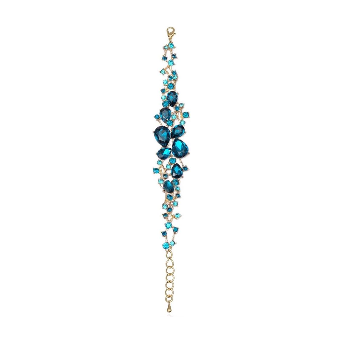 18K Gold Blue Crystal Bracelet main product photo