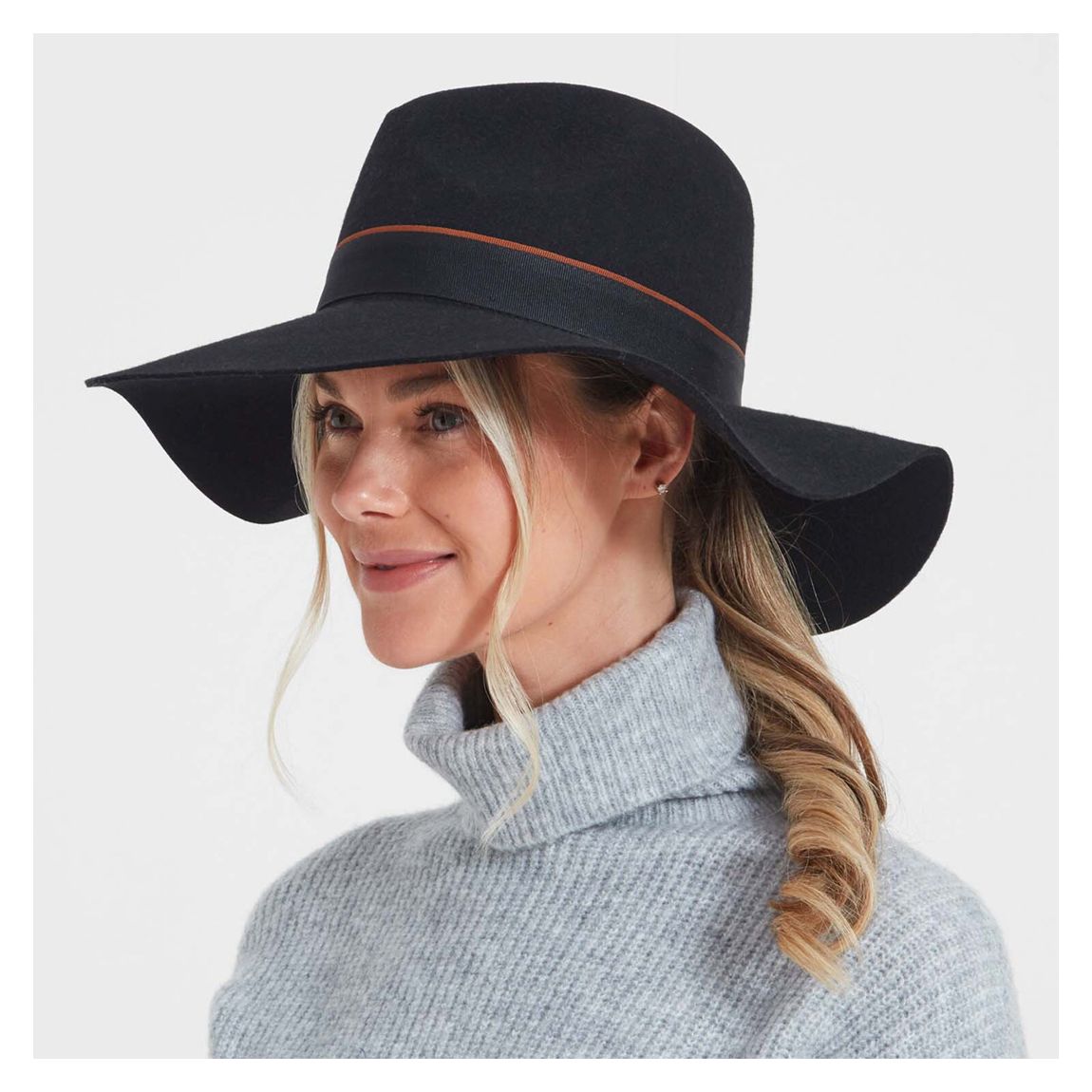 Black Sofia Lambswool Hat main product photo