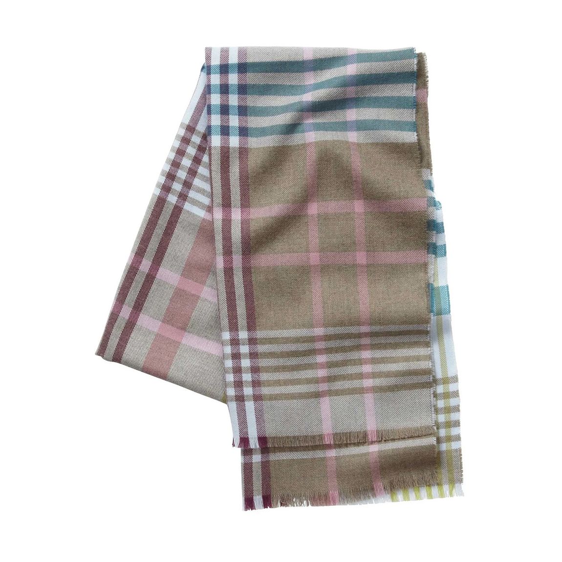 Checked Merino Wool Scarf main product photo