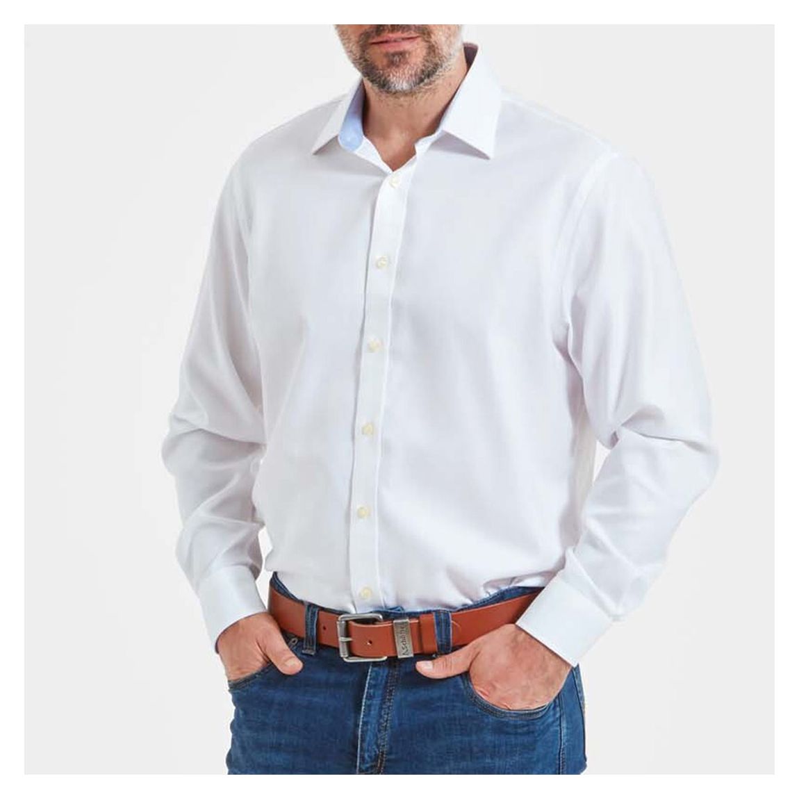 White Greenwich Classic Cotton Shirt main product photo