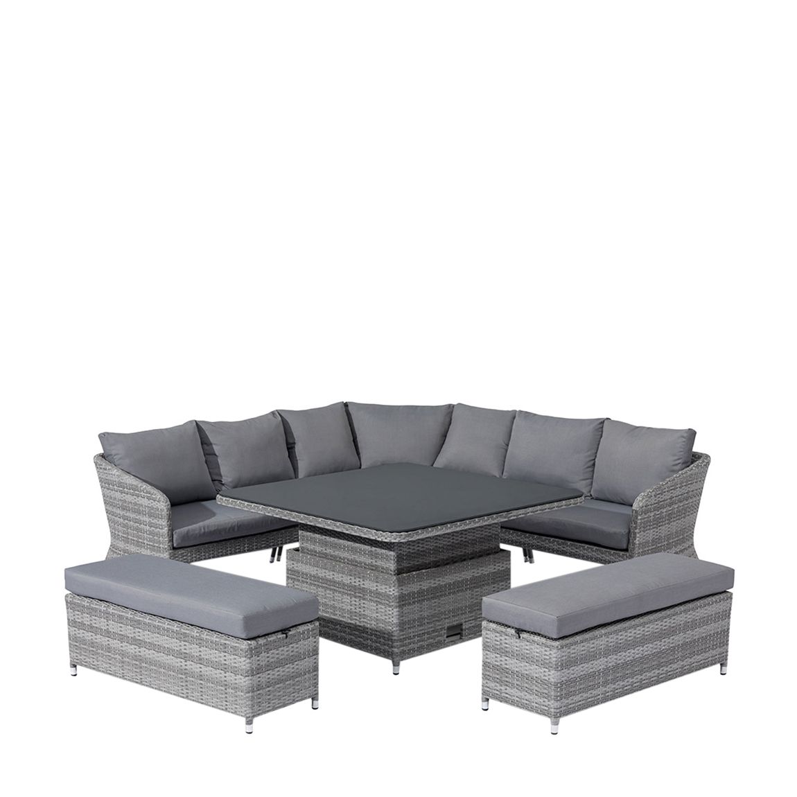 SAVE £300 - Santorini Deluxe Corner Dining Set with Rising Table main product photo