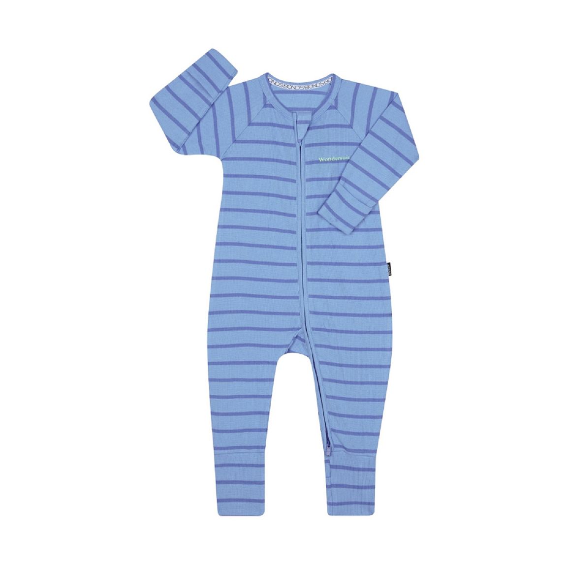 Blue Baby Stripe Sleepsuit main product photo