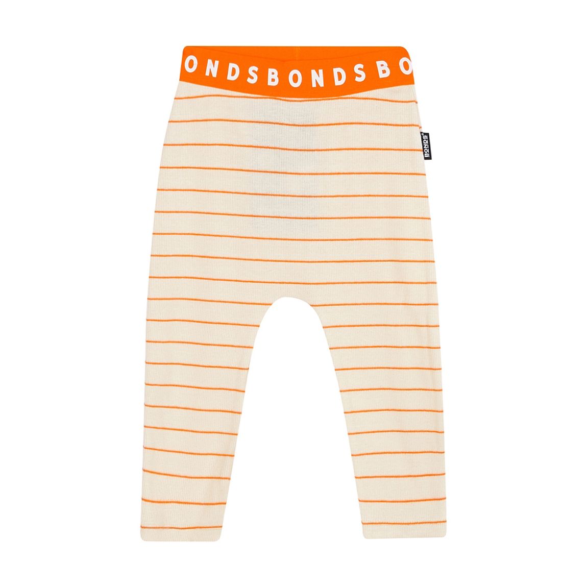 White/Orange Stripe Leggings main product photo