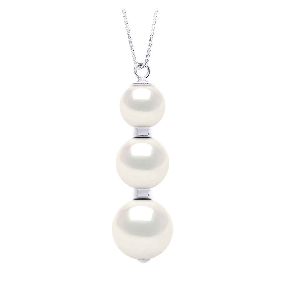 Silver White Freshwater Pearl Adjustable Ring 9-10mm main product photo