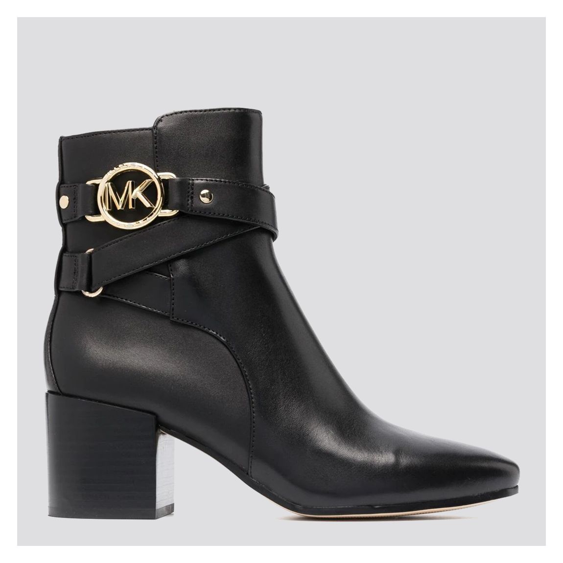 Black Rory mid-rise leather boots main product photo