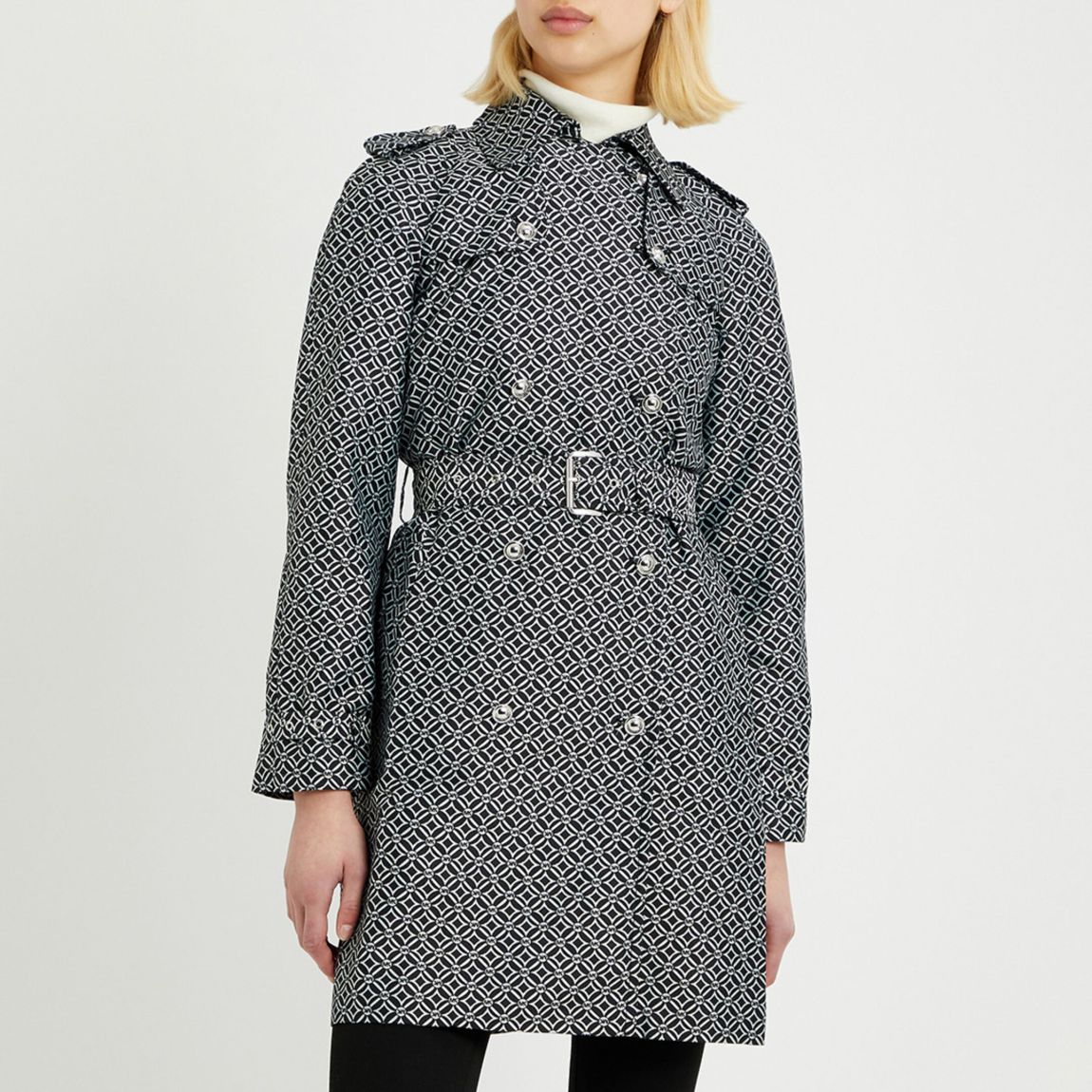 Multi MK Printed Trench Coat main product photo