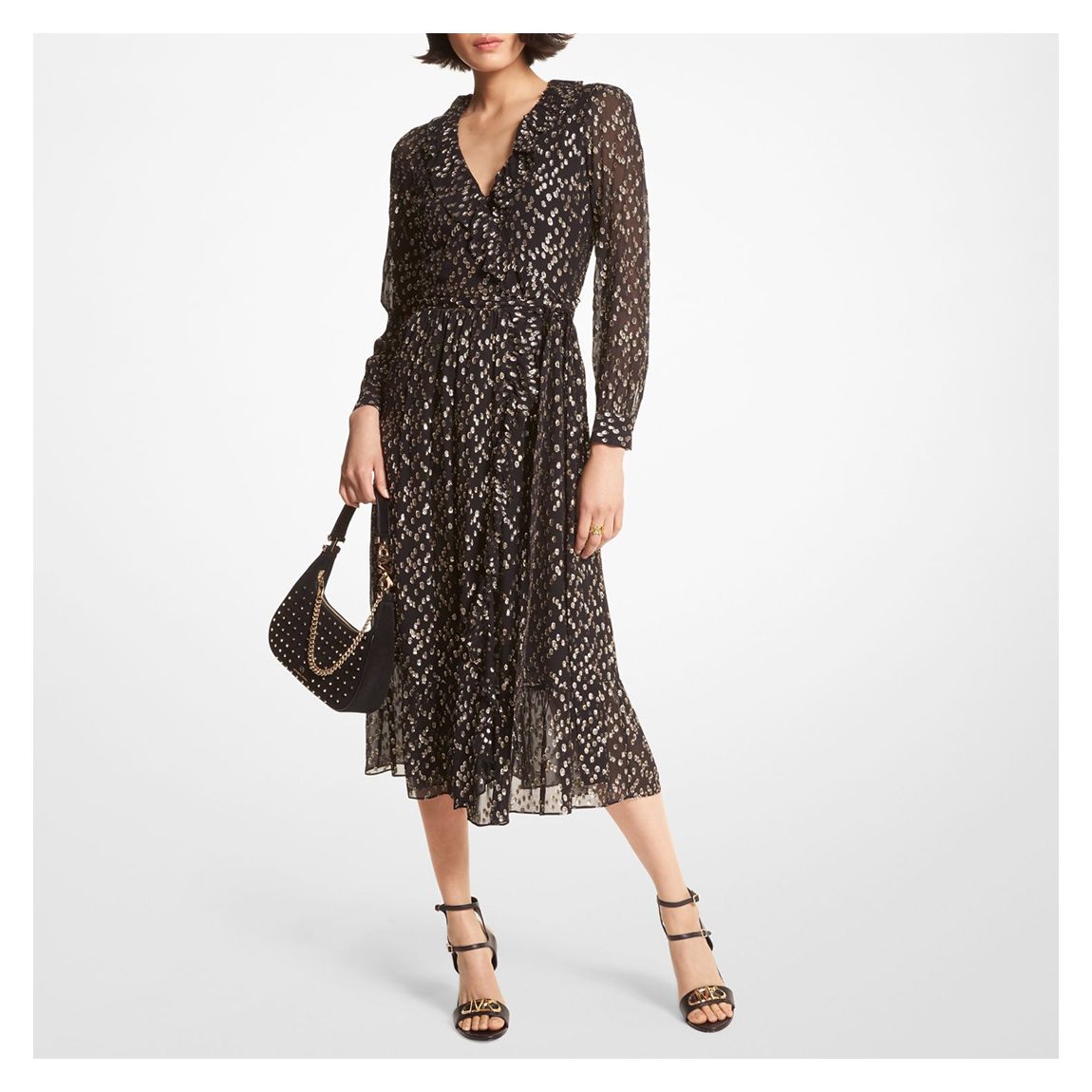 Multi Printed Wrap Midi Dress main product photo