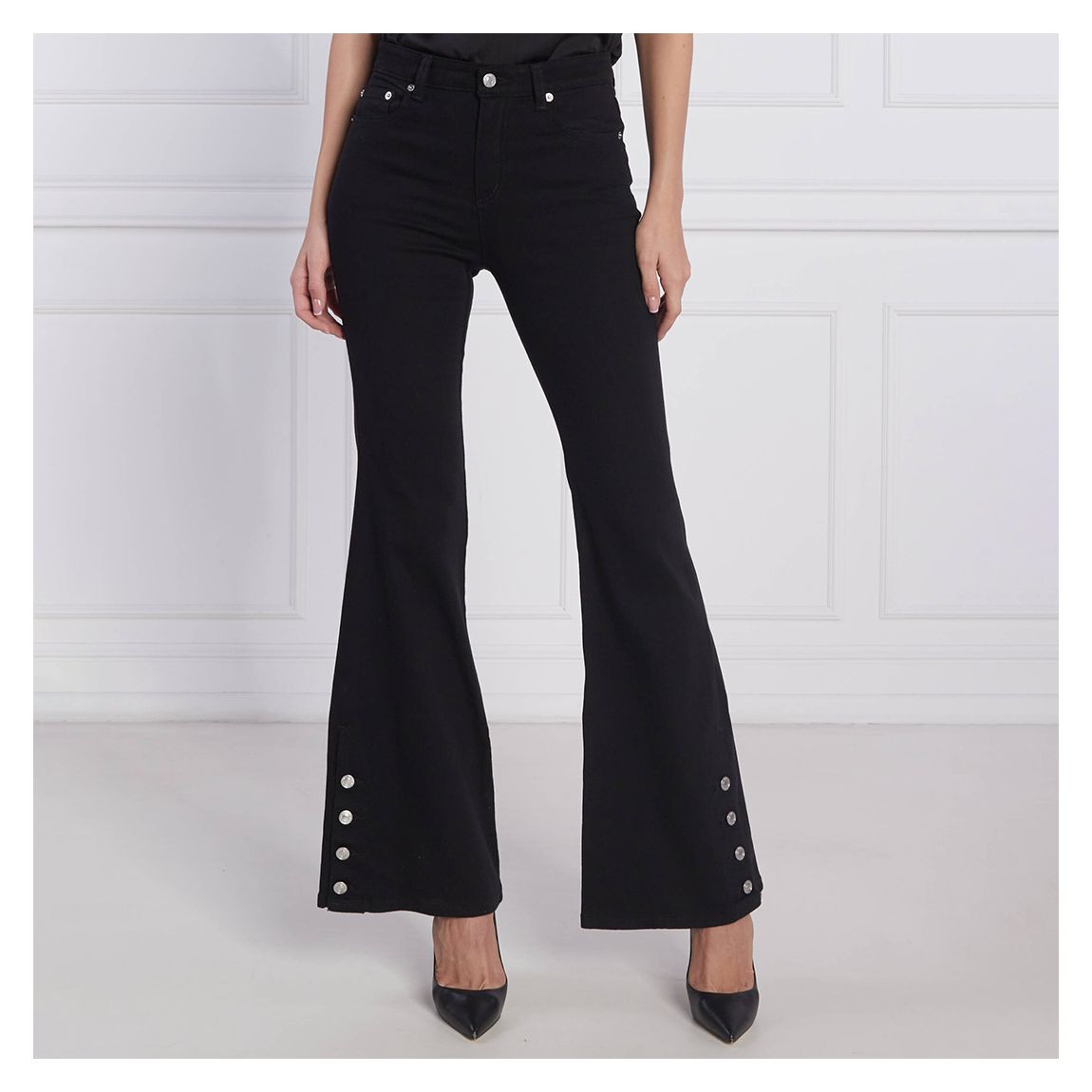 Black Selma Flared Stretch Jean main product photo