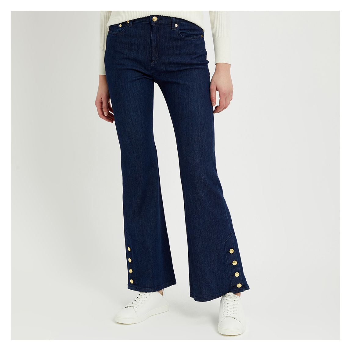 Dark Indigo Selma Flared Stretch Jean main product photo