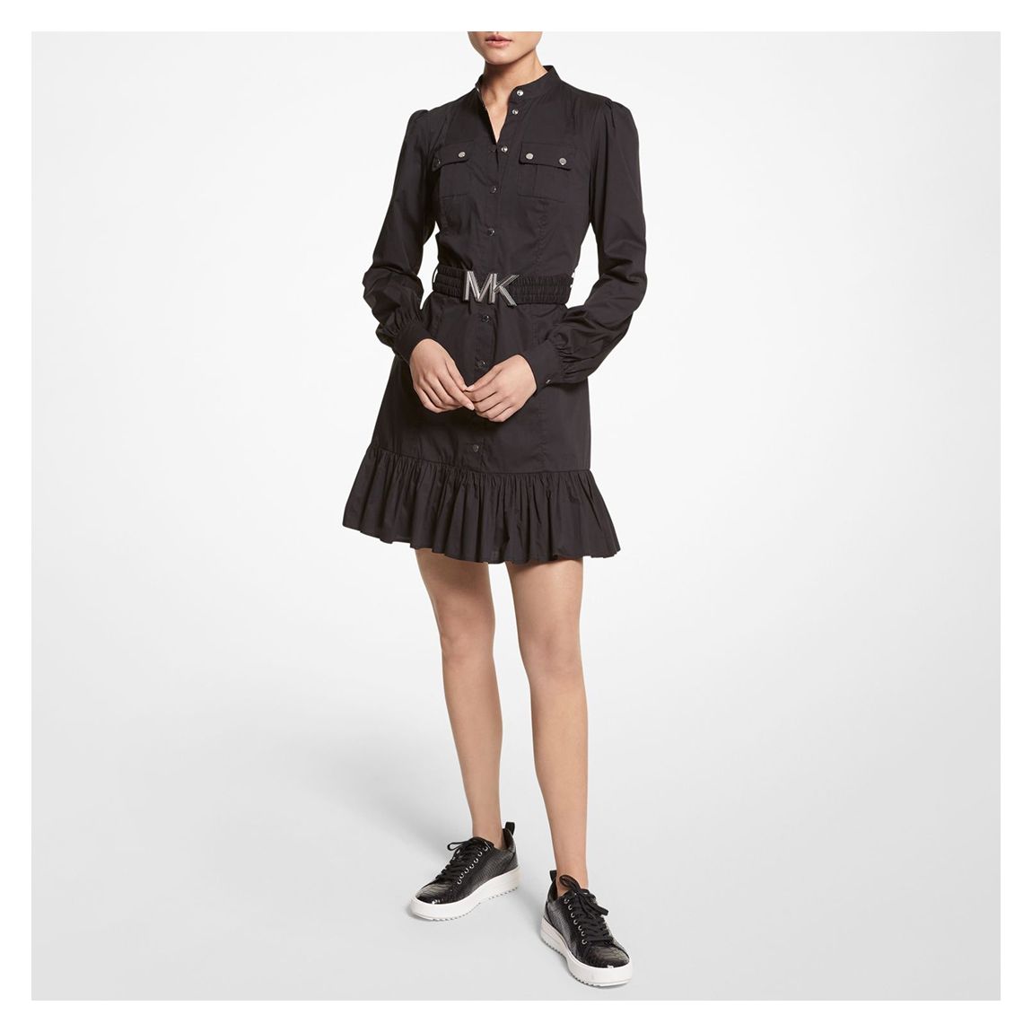 Black Denim Utility Mini Dress main product photo