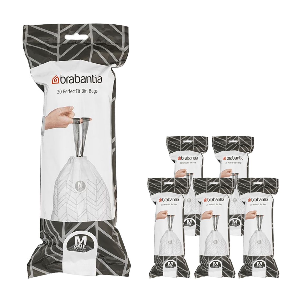PerfectFit Bags, Code M, 60L, 120 Bags main product photo