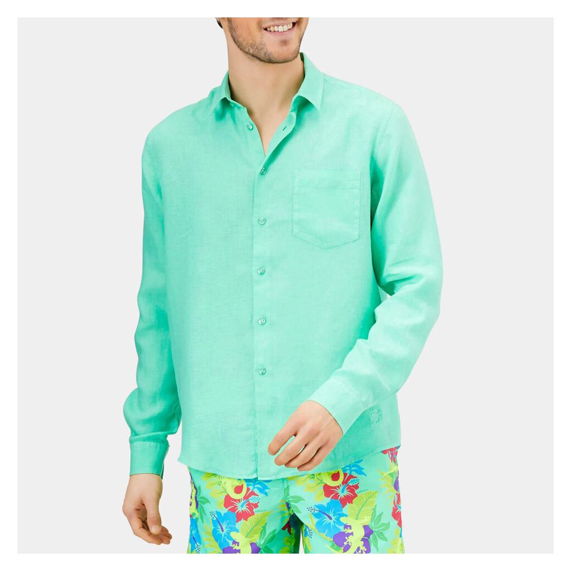 Green Button Through Shirt main product photo