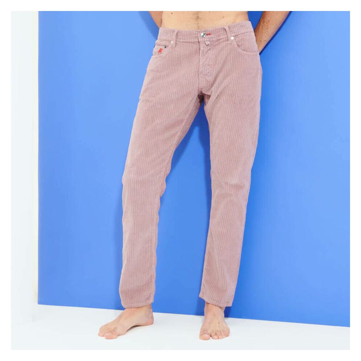 Purple Denim Corduroy Cotton Trousers main product photo
