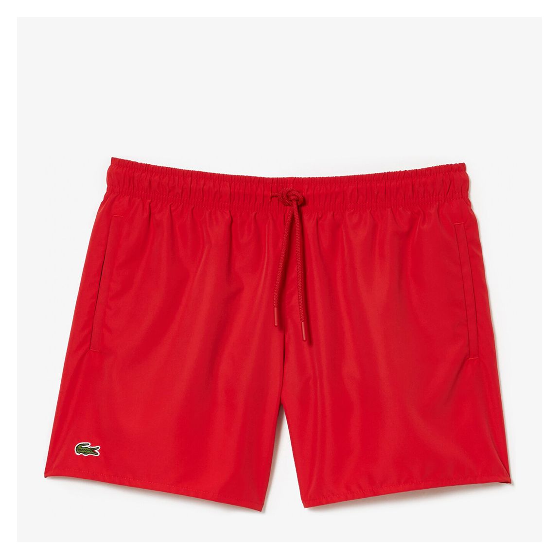Red Drawstring Waist Swim Shorts main product photo