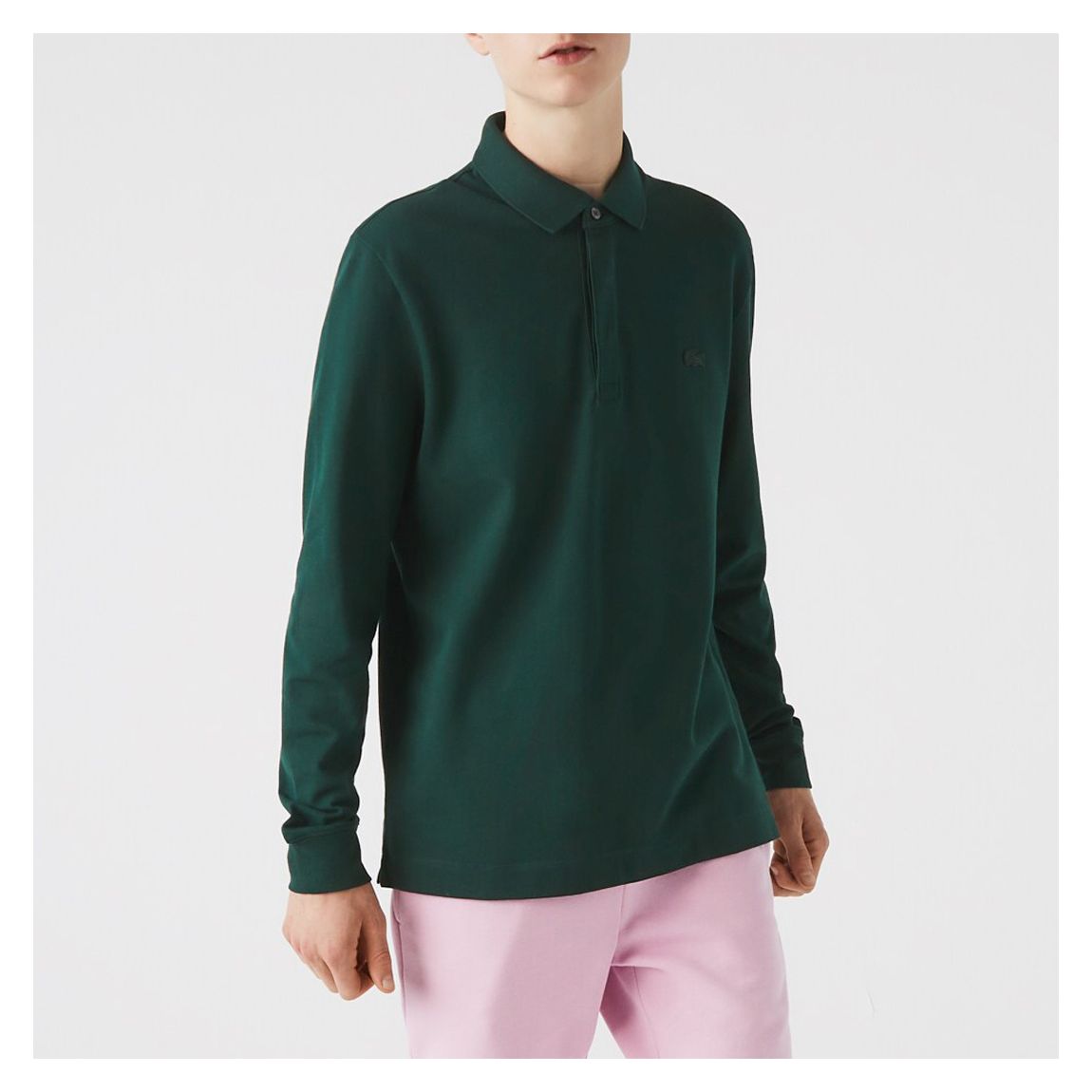 Green Long Sleeve Polo Shirt main product photo