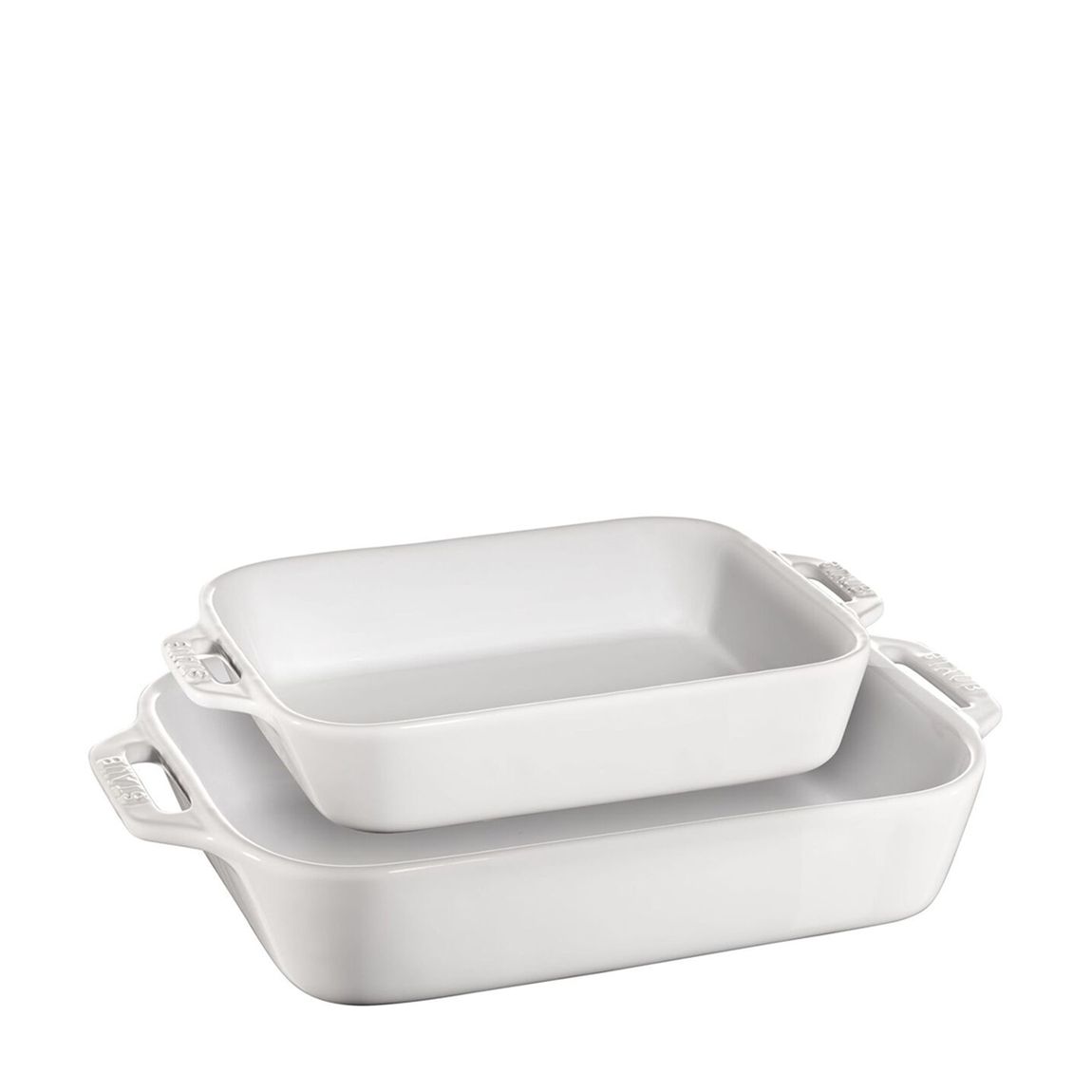 Set of 2 White Rectangular Oven Dishes main product photo