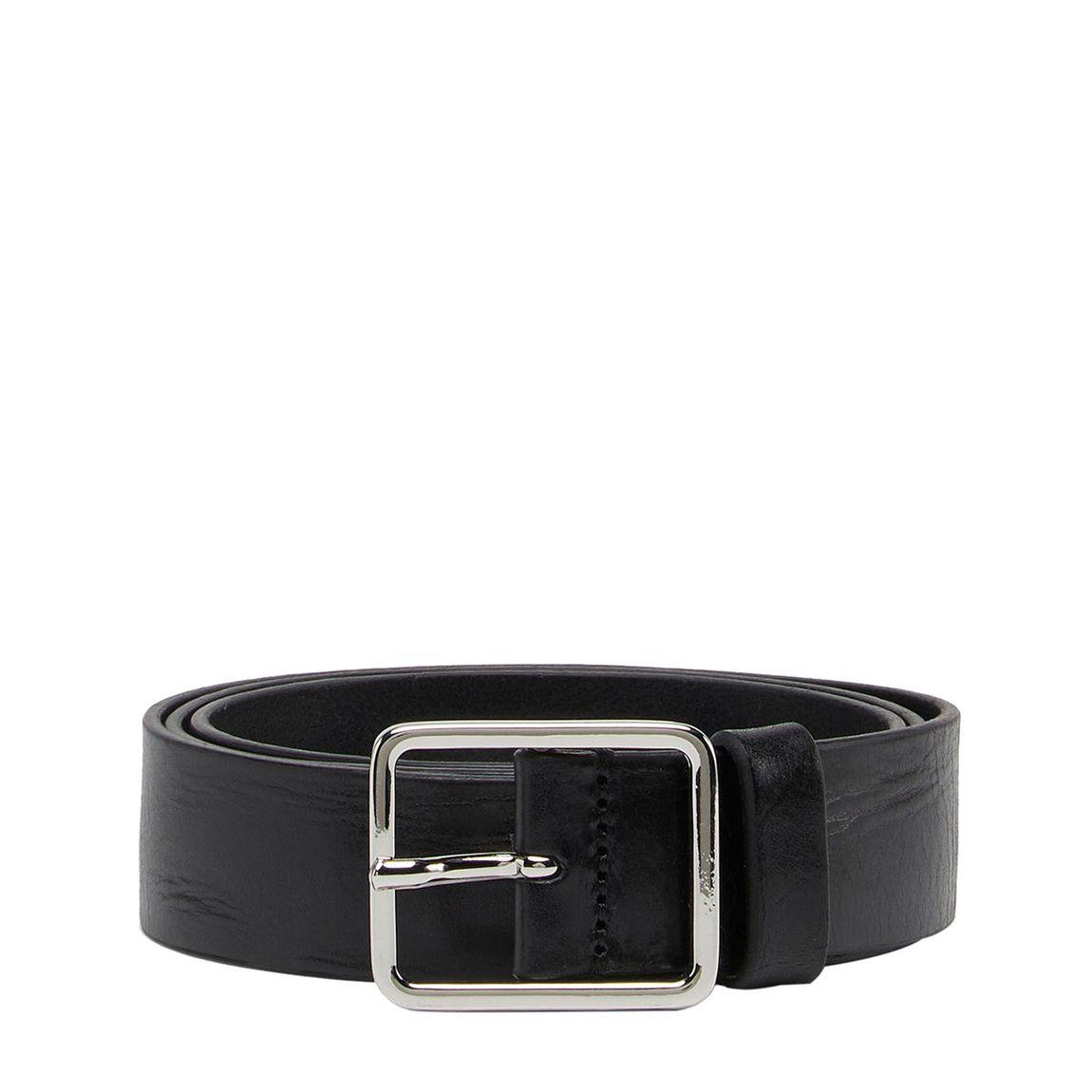 Black Straight Leather Belt main product photo