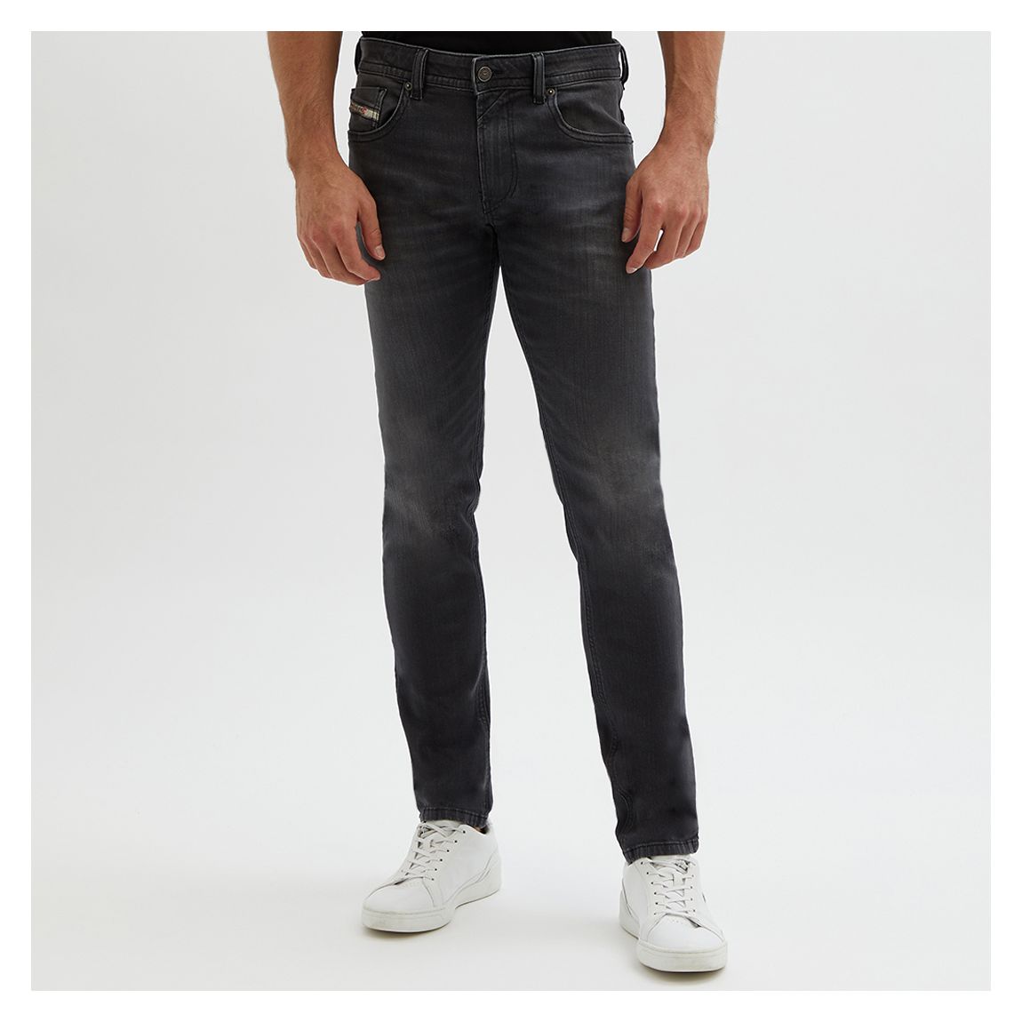 Washed Black Thommer Straight Stretch Jeans main product photo