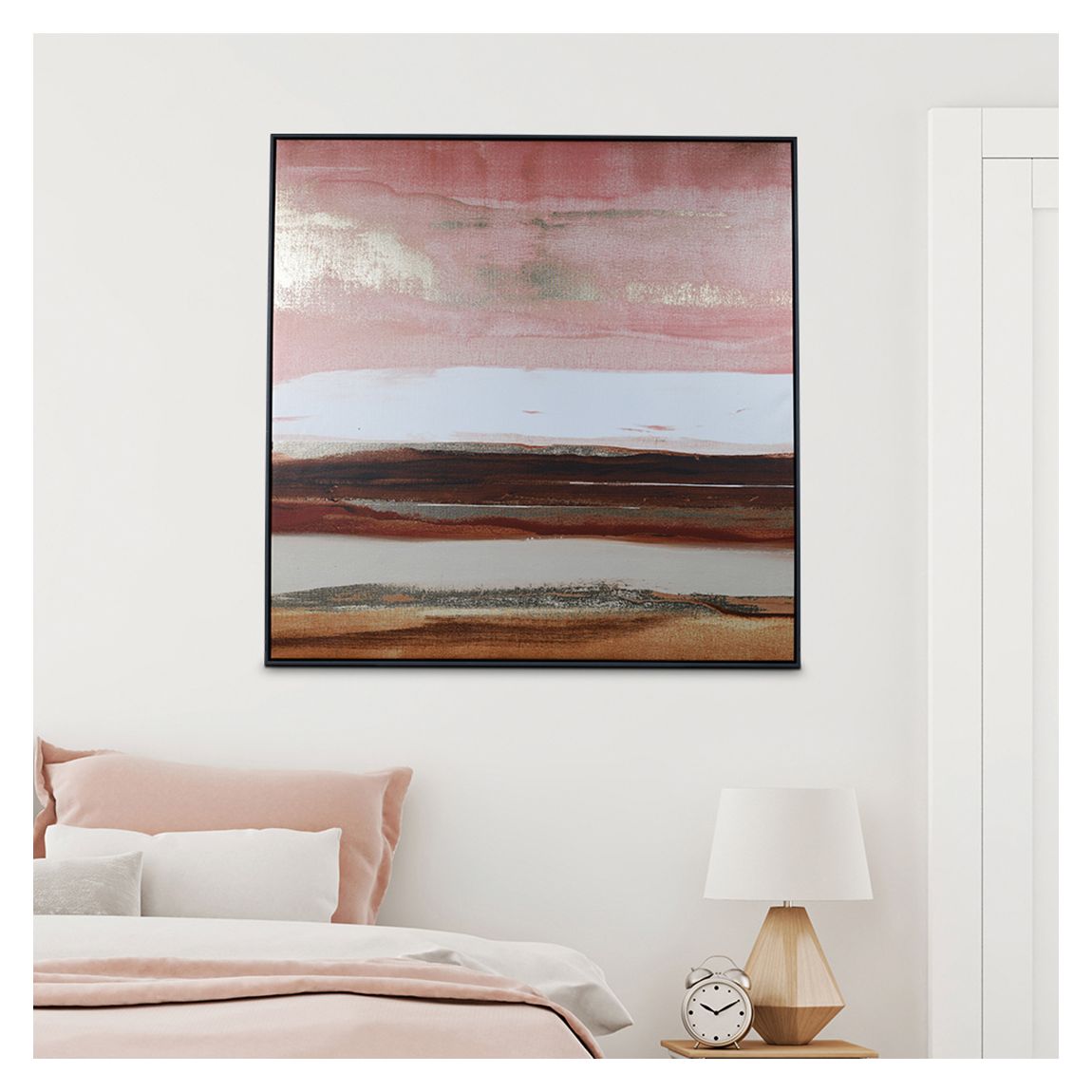 Solace In Gold No.2 85x85cm Framed Canvas With Gold Foil main product photo
