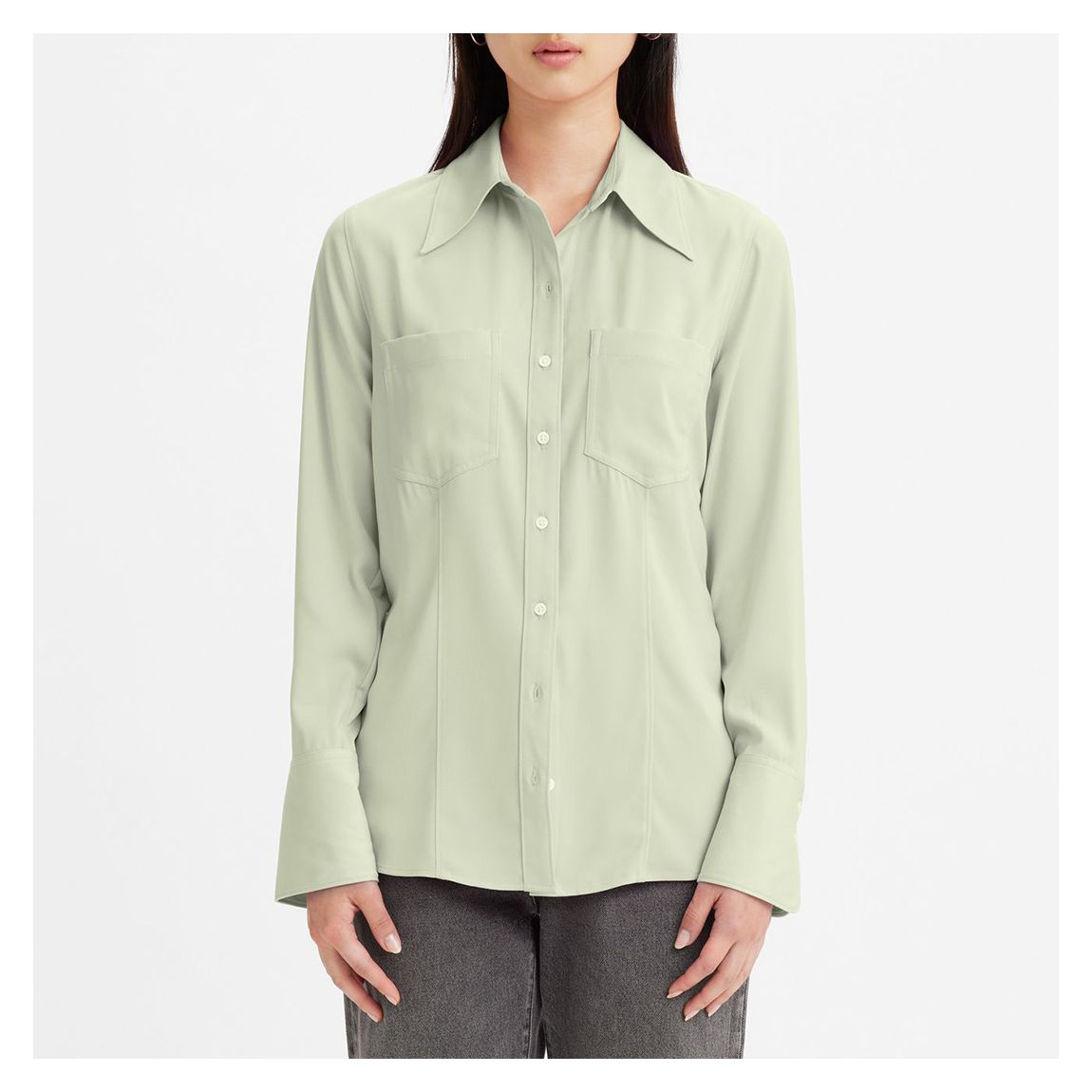 Mint Rilynn Silky Shirt main product photo