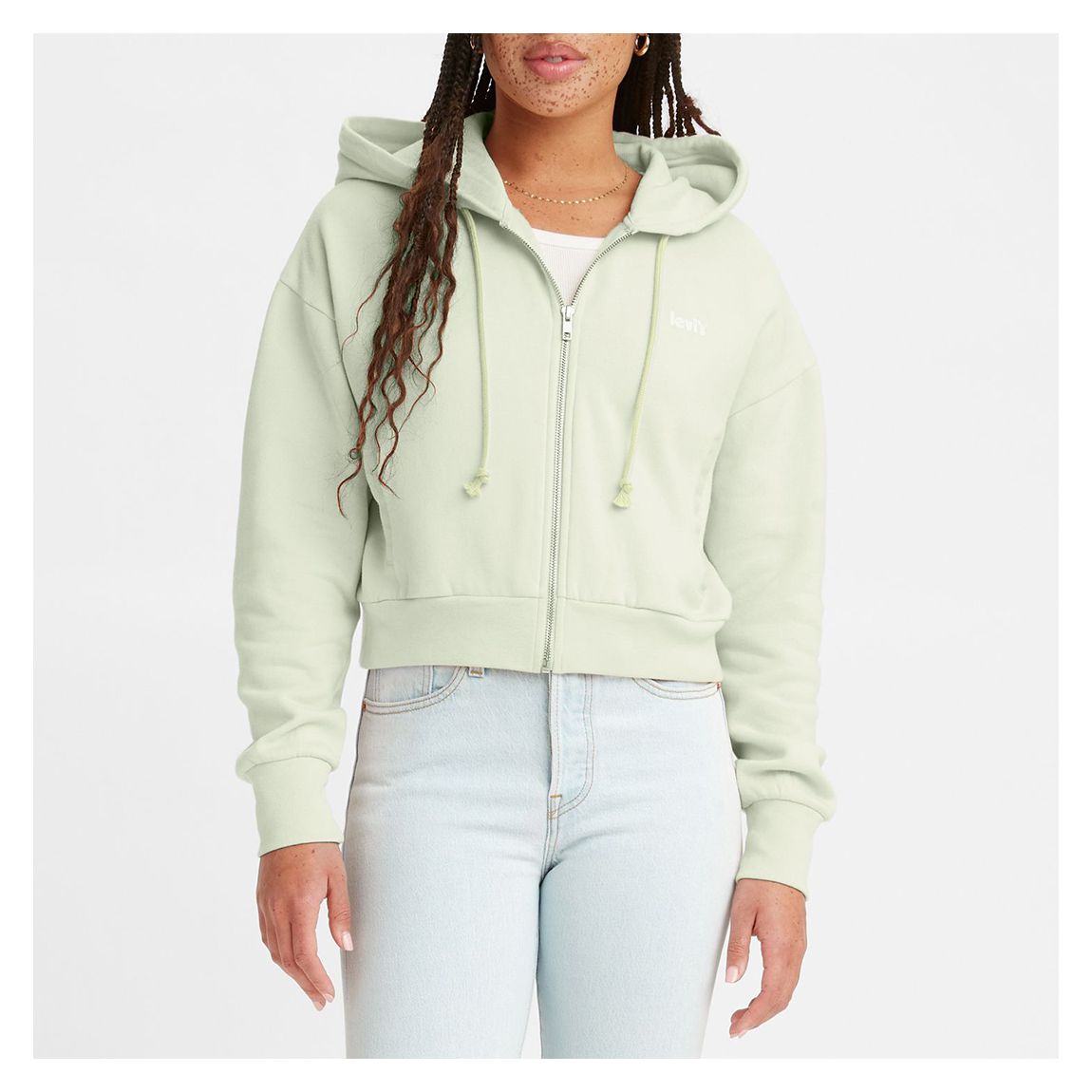Mint Media Zip Up Cotton Blend Hoodie main product photo