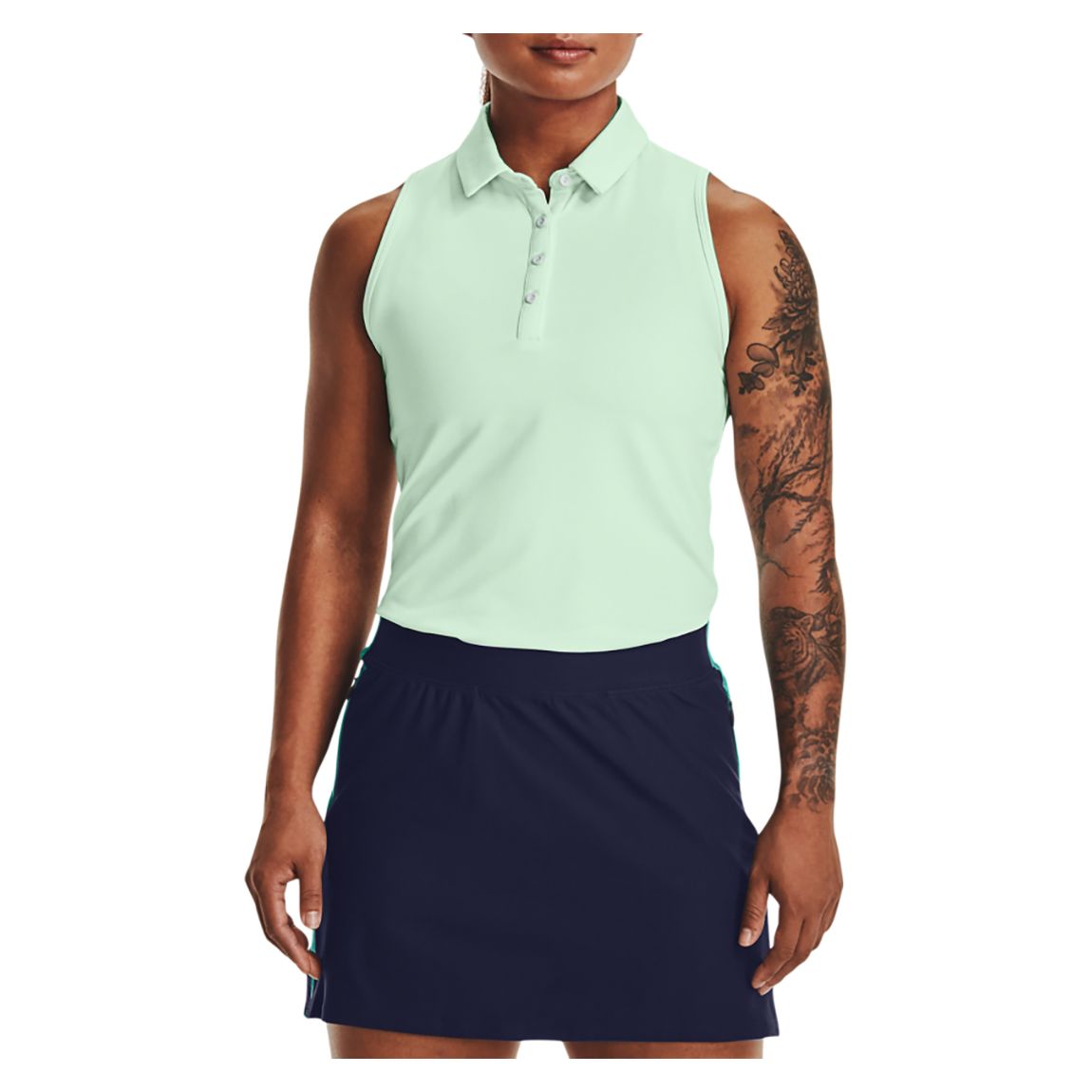 Green Zinger Sleeveless Stretch Golf Polo Shirt main product photo