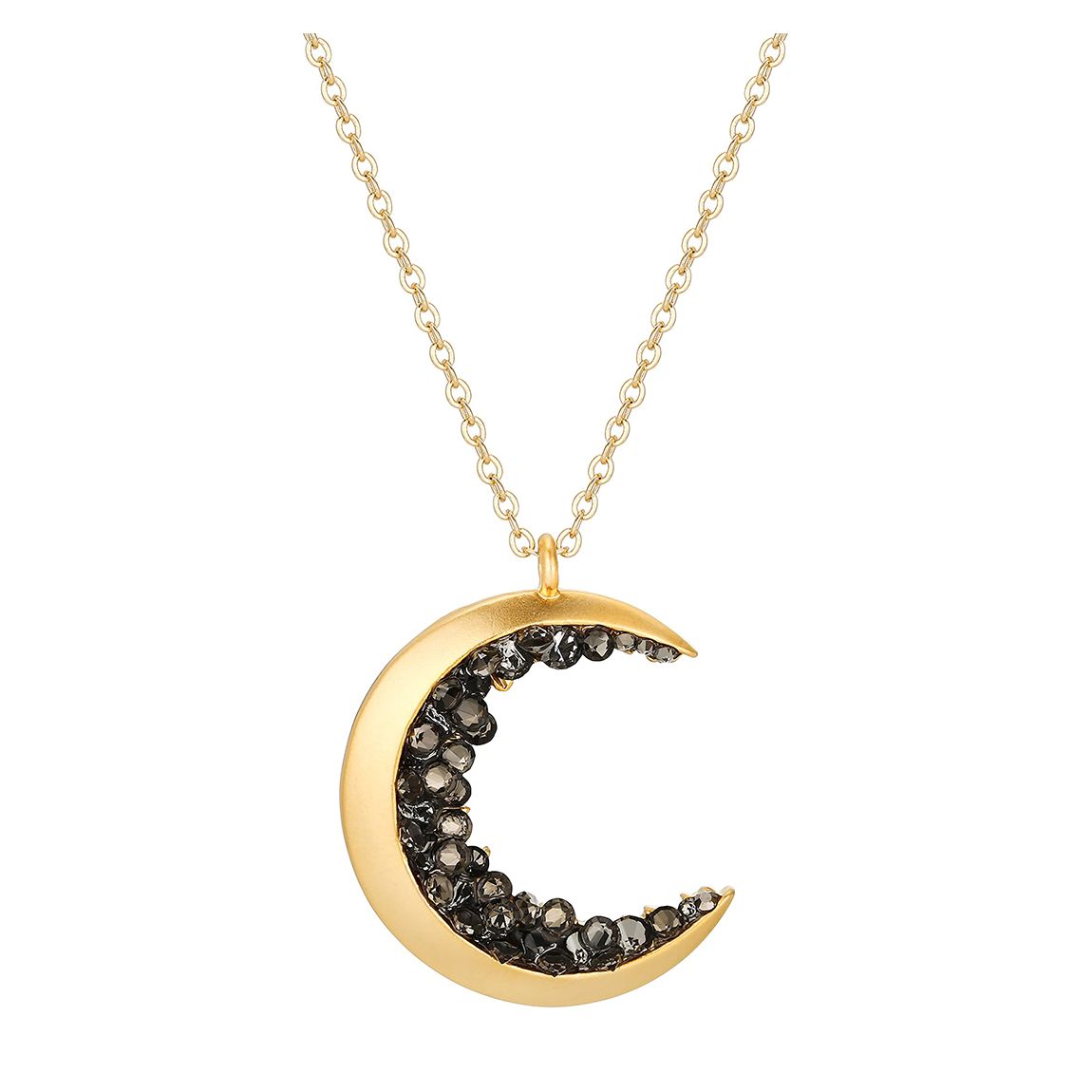 18K Gold Crecent Moon Necklace main product photo