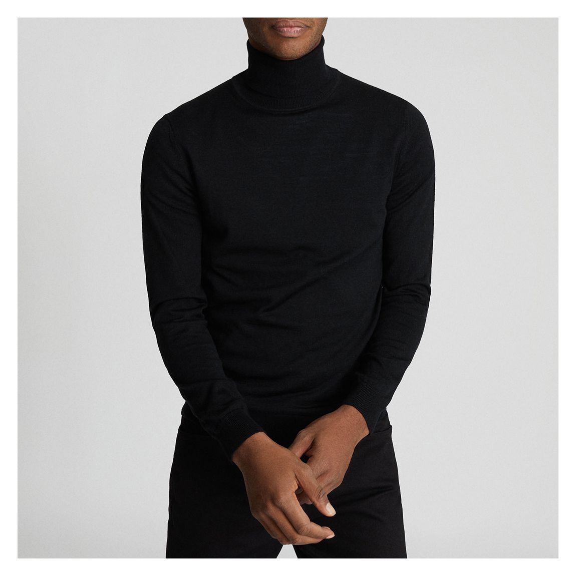 Black Caine Roll Neck Wool Jumper main product photo
