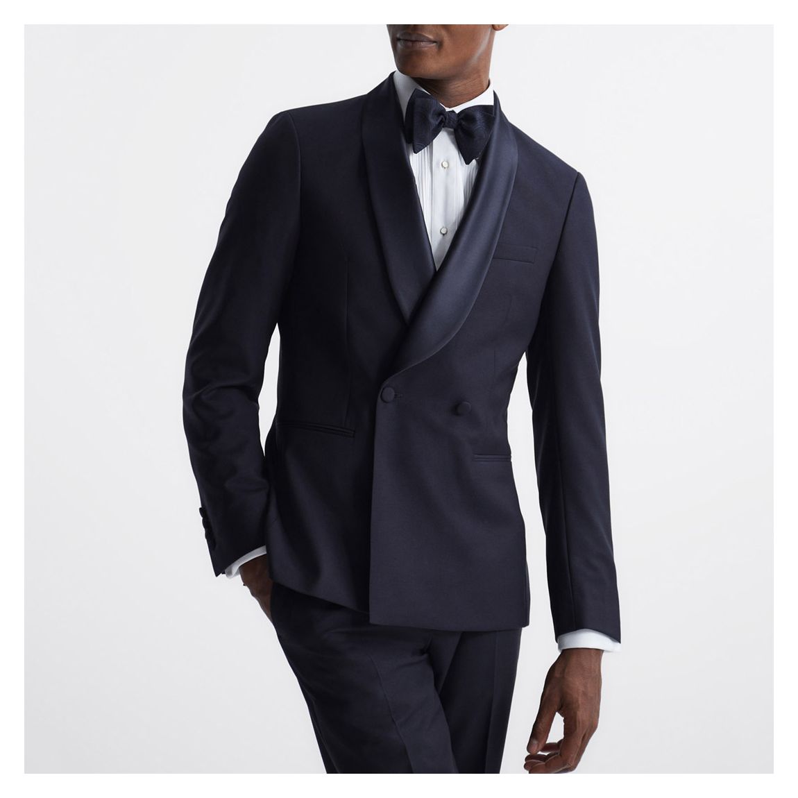 Navy Expose Double Breasted Wool Jacket main product photo