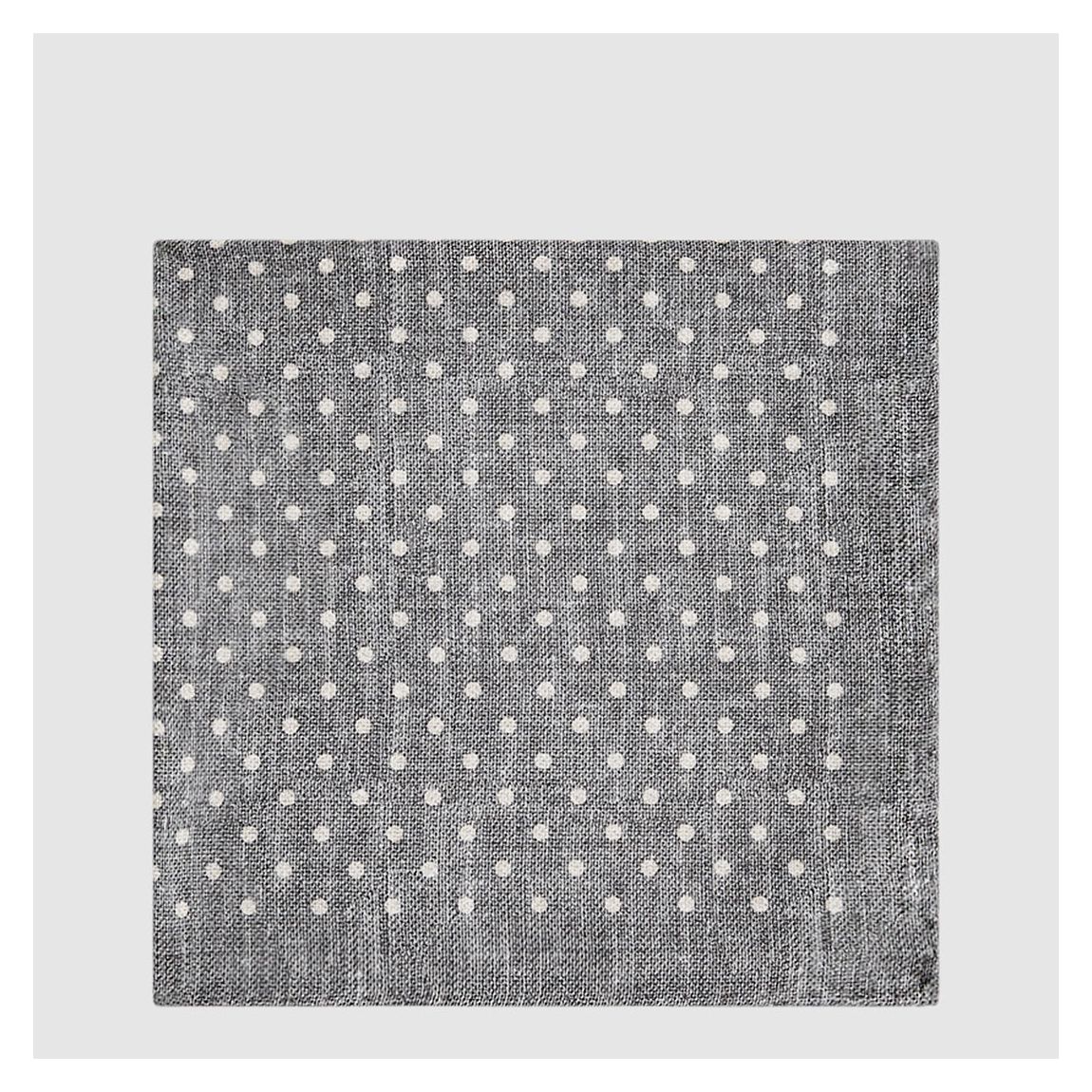 Grey Orbit Polka Dot Silk Pocket Square main product photo