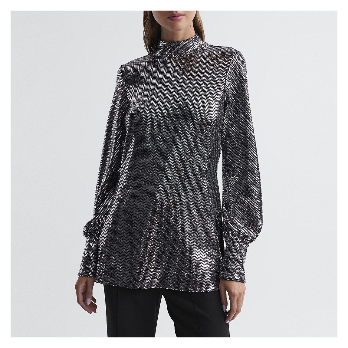 Silver Ariana Sequin Top main product photo