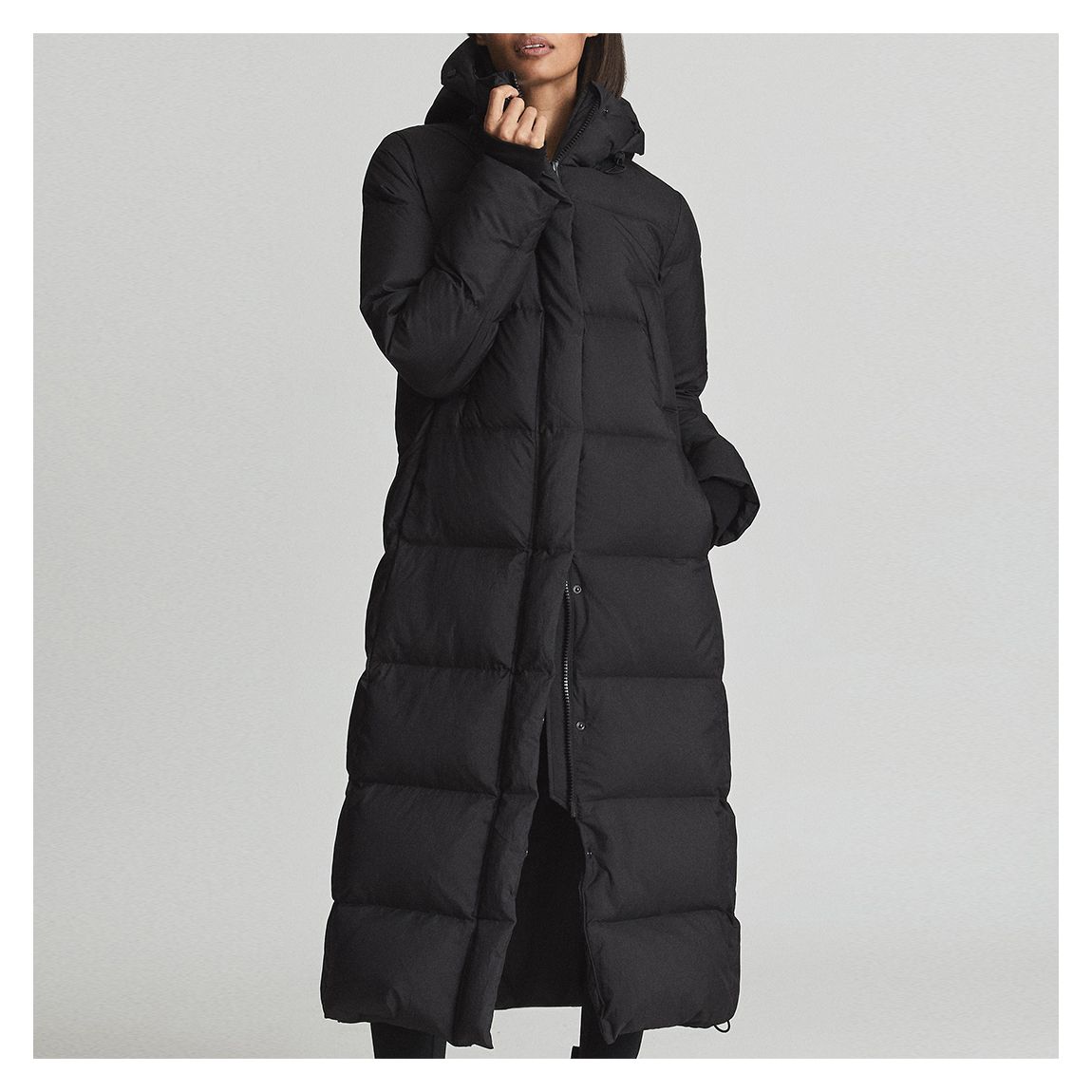 Black Tilde Long Puffer Coat main product photo