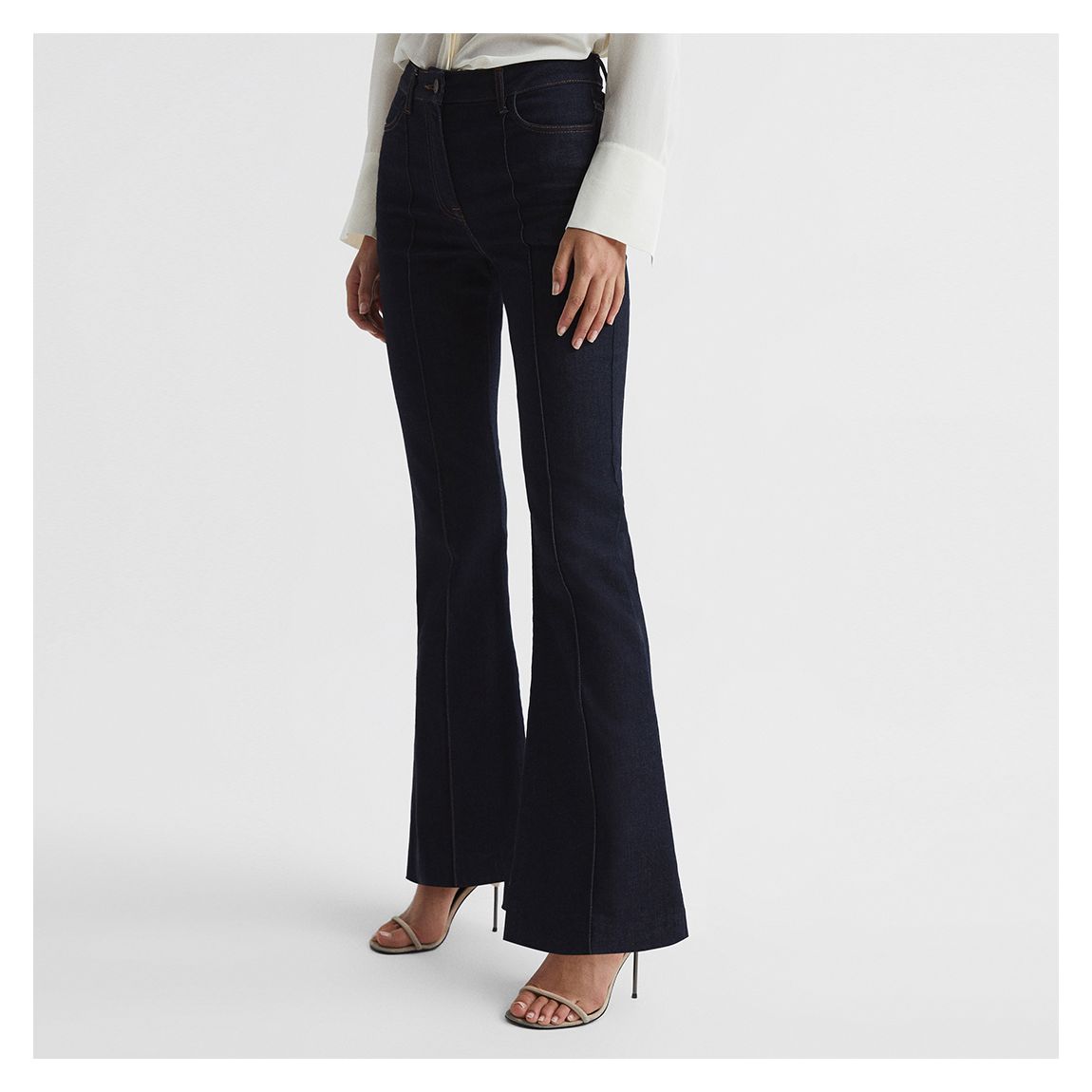 Dark Blue Elsie Flare Stretch Jeans main product photo