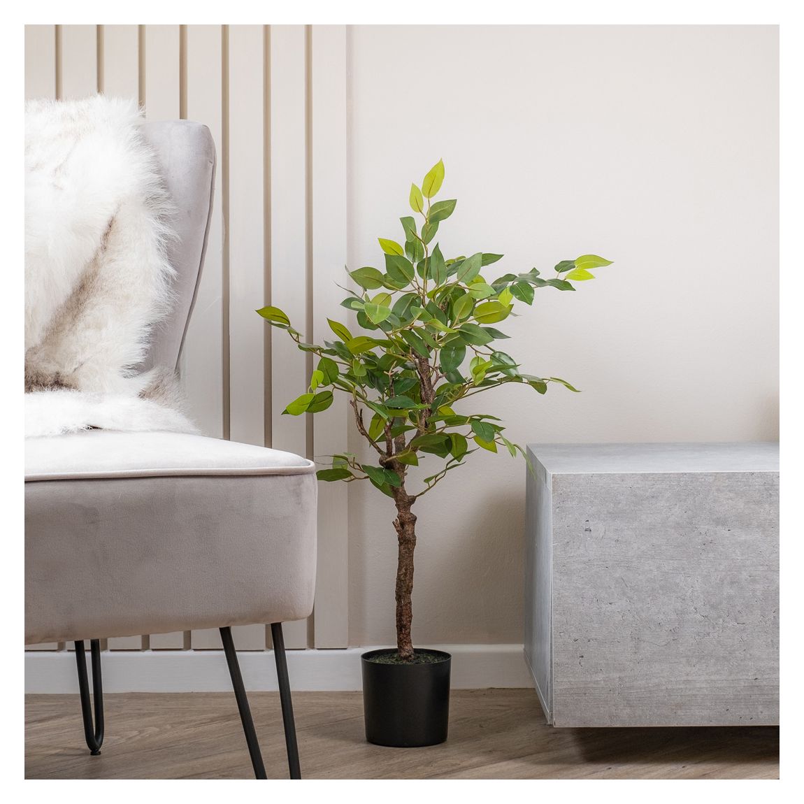 Faux Real Touch Mini Ficus Tree, 70cm main product photo